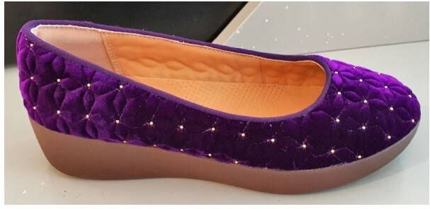 FitFlop Ballerina's QUILTED STARS PURPLE RAIN