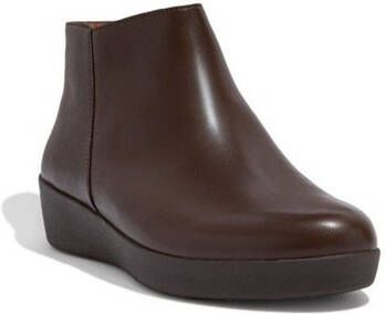 FitFlop Enkellaarzen SUMI LEATHER ANKLE BOOTS CHOCOLATE BROWN