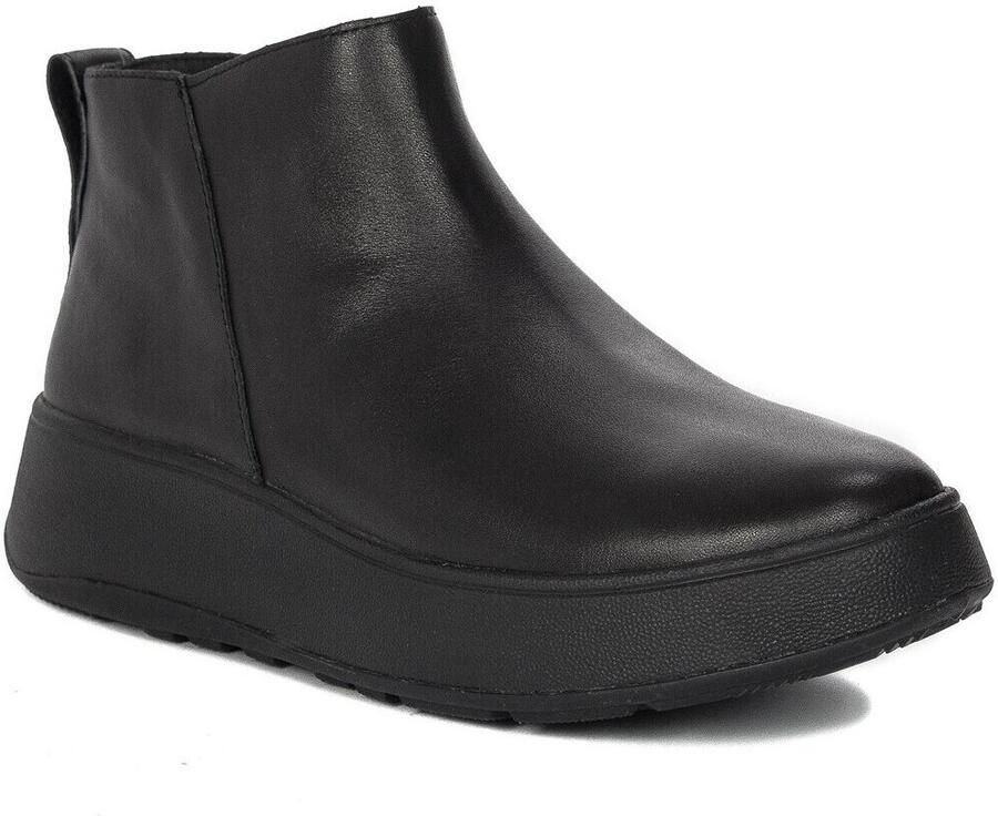 FitFlop F-mode Leather Flatform Zip Ankle Laarzen Zwart Vrouw - Foto 3