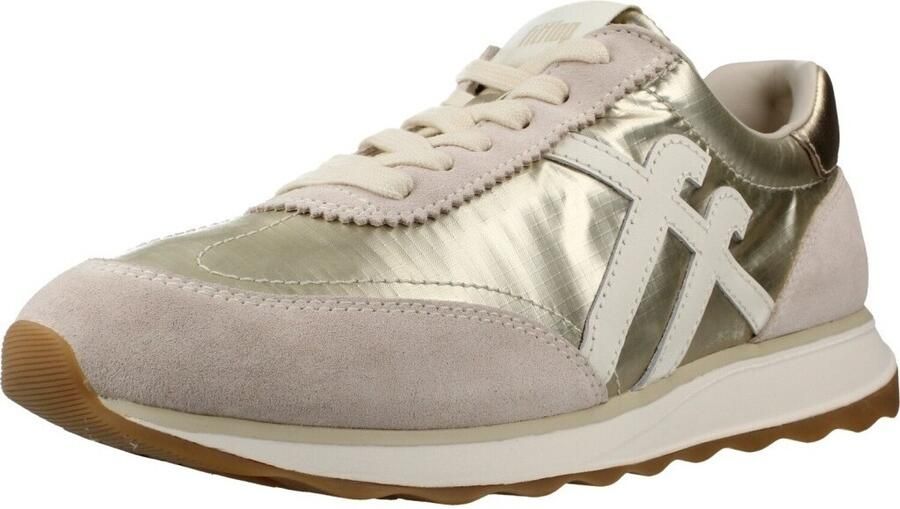 FitFlop Retro-Q FF Metalli Fabri Suede Sneakers Dames Sneakers Metallic Beige - Foto 2