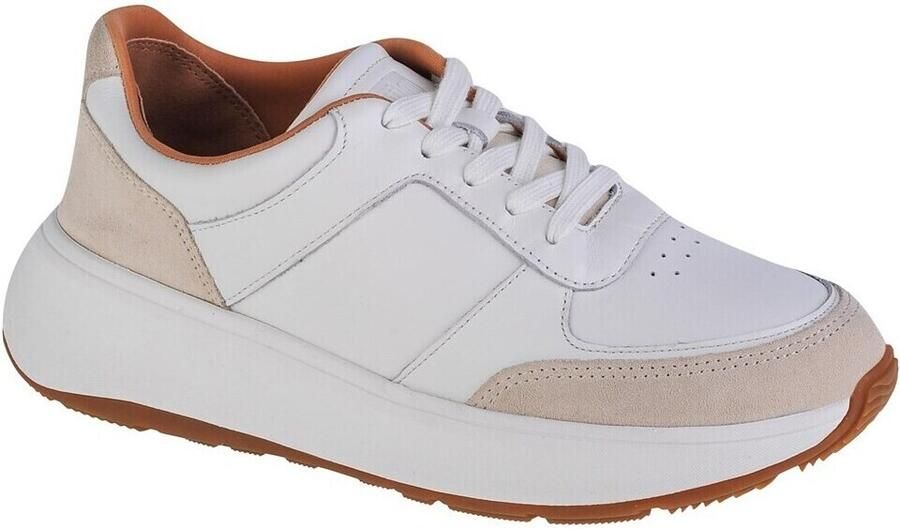 FitFlop F-Mode Leather Suede Flatform Sneakers WIT - Foto 11