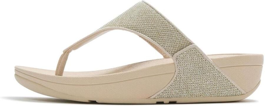 FitFlop Lulu Shimmerglitz Toe-Post Sandals Dames Sandalen Metallic Beige - Foto 20