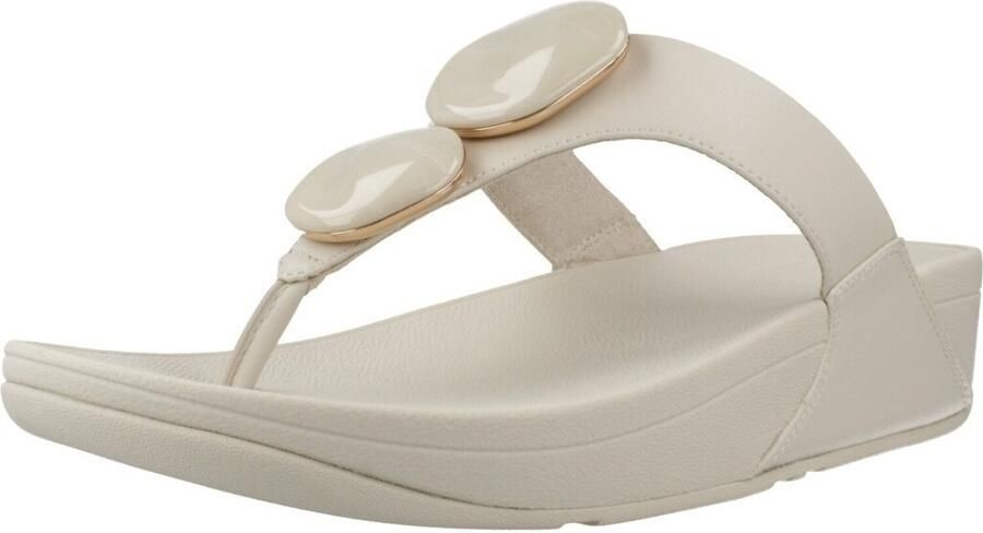 FitFlop Lulu Marbled Stone Toe-post Slippers Dames Beige - Foto 7