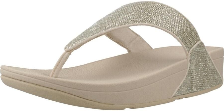 FitFlop Lulu Shimmerglitz Toe-Post Sandals Dames Sandalen Metallic Beige - Foto 17