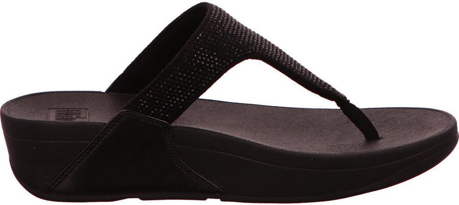 Fitflop Dianets LULU CRYSTAL EMBELLISHED TOE-POST SANDALS HOTFIX sleehak zomerschoen teen-scheider met zachte teenband