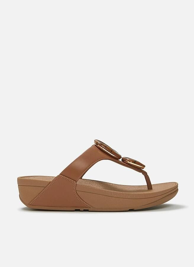 FitFlop Bruine Lulu gemarmerde teen-post sandalen - Foto 2