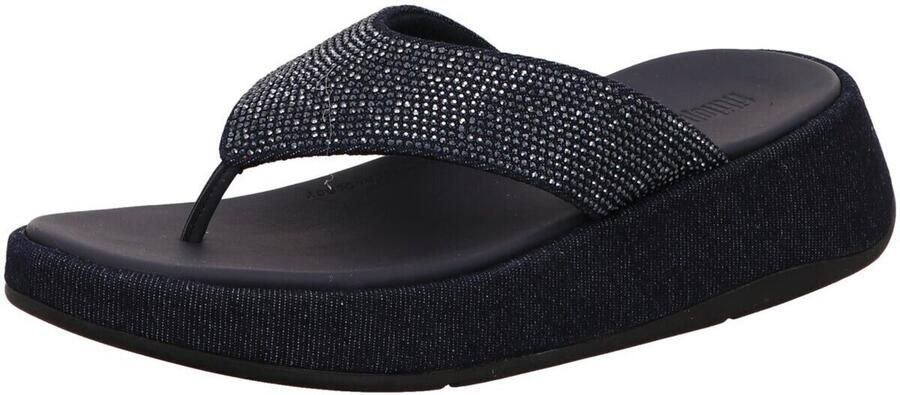 FitFlop F-Mode Toe Post Denim And Hotfix Dames Sandalen Donker Denim - Foto 5