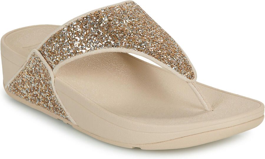 FITFLOP Teenslippers Dames Lulu Glitter Toe-post Maat: 43 Materiaal: Textiel Kleur: Beige - Foto 6