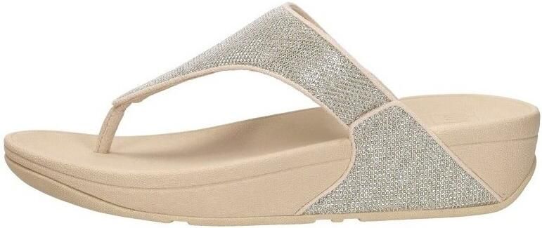 FitFlop Lulu Shimmerglitz Toe-Post Sandals Dames Sandalen Metallic Beige - Foto 19