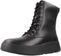 FitFlop F-mode Leather Lace-up Flatform Ankle Laarzen Zwart Vrouw - Thumbnail 2