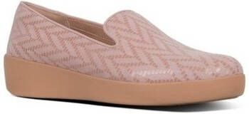FitFlop Mocassins AUDREY CHEVRON-SUEDE LOAFERS OYSTER PINK