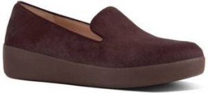 FitFlop Mocassins AUDREY FAUX PONY SMOKING SLIPPERS BERRY