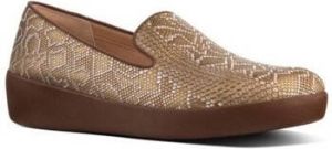 FitFlop Ballerina's AUDREY PYTHON PRINT SMOKING BRONZE