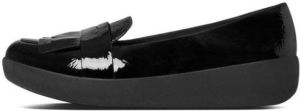 FitFlop Mocassins FRINGEY SNEAKERLOAFER TM BLACK PATENT LEATHER