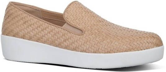 FitFlop Mocassins SUPERSKATE TM LOAFERS WOVEN LEATHER NUDE