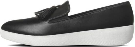 FitFlop Sneaker Tassel Superskate Leather Black Schoenmaat