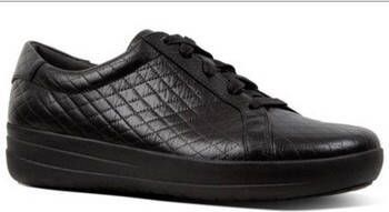 FitFlop Lage Sneakers NEW TENNIS SNEAKER DIAMOND QUILTING BLACK METAL
