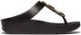 FitFlop Fino Multi-Stone Leather Toe-Post Sandals ZWART - Thumbnail 3