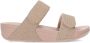 FitFlop TM Lulu Shimmer Adjustable Slides slippers lichtbeige - Thumbnail 2