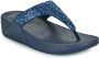 FitFlop TM Lulu Crystal-Mix Toe-Post teenslippers met glitters donkerblauw - Thumbnail 2