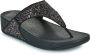 FitFlop TM Lulu Multi Tonal Glitter Toe-Post teenslippers met glitters zwart - Thumbnail 2