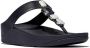 FitFlop Fino Multi-Stone Leather Toe-Post Sandals BLAUW - Thumbnail 2
