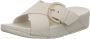 Fitflop Slippers LULU RESIN-BUCKLE LEATHER CROSS SLIDES - Thumbnail 2