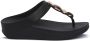 FitFlop Fino Multi-Stone Leather Toe-Post Sandals ZWART - Thumbnail 2