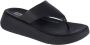 FitFlop F-Mode Leather Flatform Toe-Post Sandals ZWART - Thumbnail 4