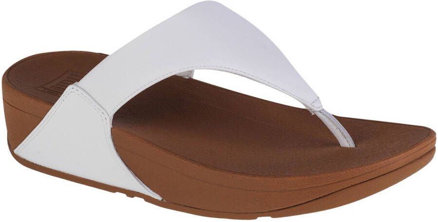 Fit Flop LuLu leather toepost 024 white Wit