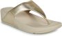 FitFlop TM Lulu Leather Toe-Post leren teenslippers goud - Thumbnail 2