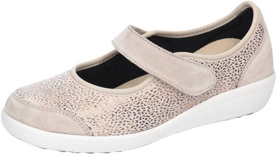 Varomed Klittenbandschoen met stretchmateriaal bij de voorvoet Taupe - Foto 2