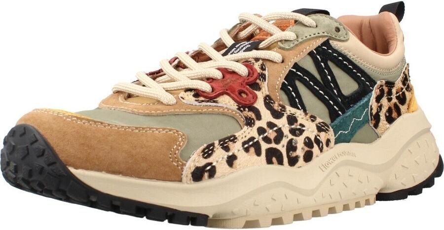 Flower Mountain Sneakers SOLIN 2019506 02 3D58-BROWN-MILITARY-BLACK-PONY