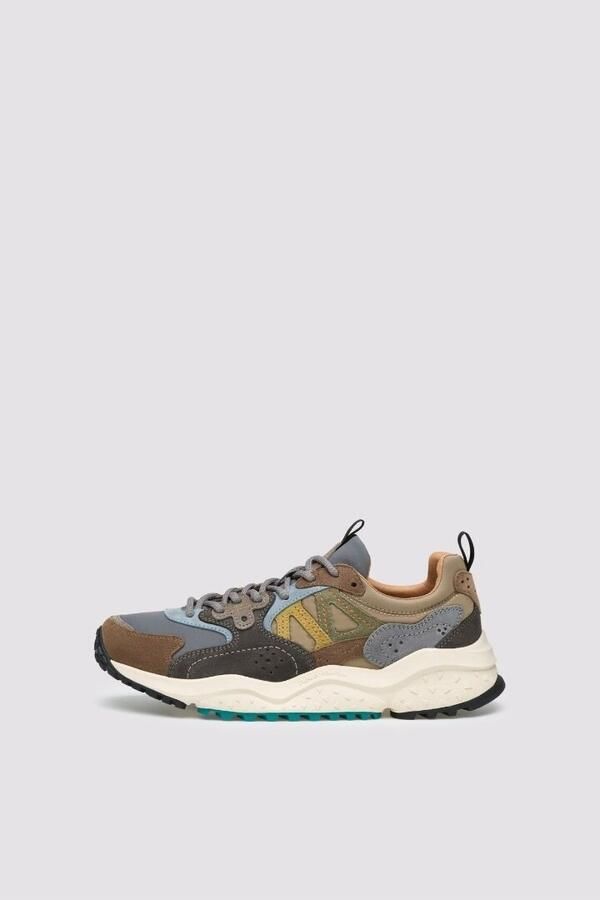 Flower mountain heren sneaker Solin suède en nylon bruin grijs - Foto 2