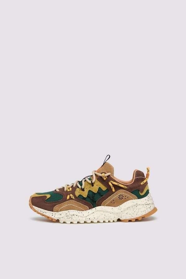 Flower Mountain Sneakers YAMABUSHI 2019511 03 3D41-DARK BROWN GREEN BOTTLE