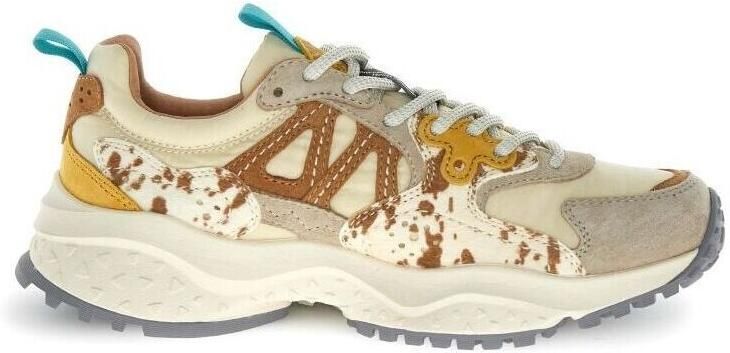 Flower Mountain Sneakers SOLIN 2019506 02 2E31-BEIGE-MILK-ORANGE-PONY