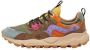 Flower Mountain Groene en Blauwe Technische Stof en Suede Sneakers Multicolor Dames - Thumbnail 2