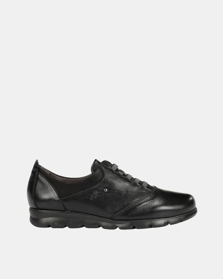 Fluchos Dames Casual Zwarte Leren Schoenen Black Dames - Foto 4