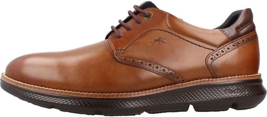 Fluchos Heren Casual Camel Leren Schoenen Brown - Foto 5