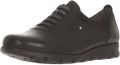 Fluchos Dames Casual Zwarte Leren Schoenen Black - Zwart
