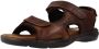 Fluchos Adhesive Strap Flat Sandals Brown Heren - Thumbnail 3