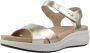 Fluchos Platte Velcro Sandalen Yellow Dames - Thumbnail 3