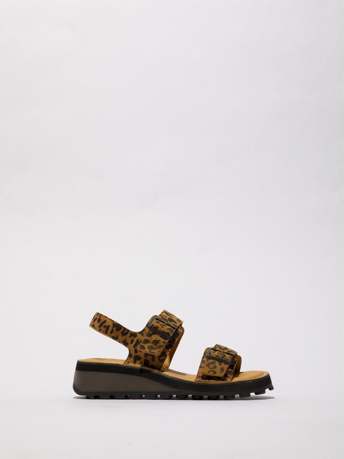 Fly London Sandalen met sleehak HEIF