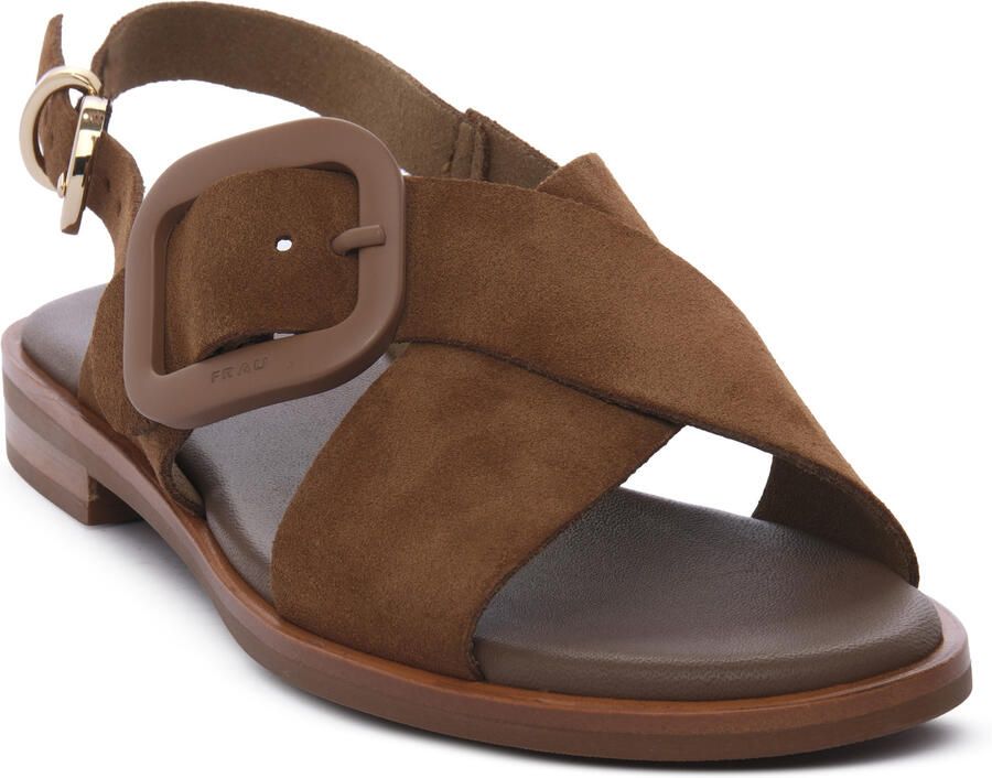 Frau Platte sandalen VELOUR CANNELLA