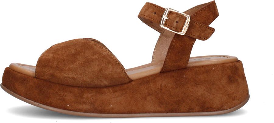 Frau Sandalen met sleehak VELOUR BRUCIATO - Foto 3