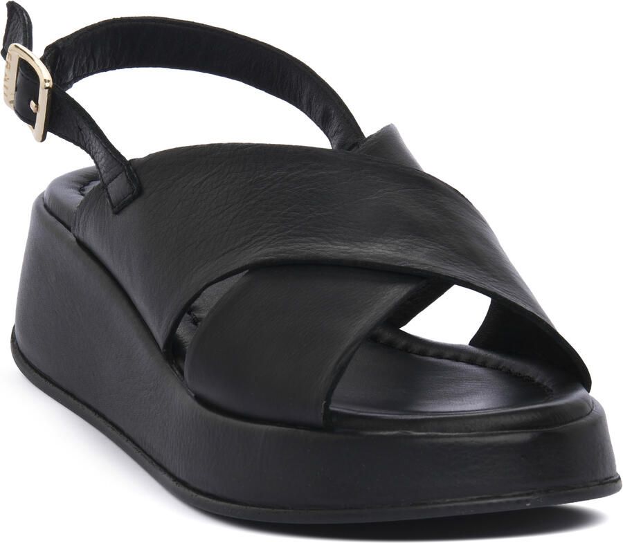 Frau Sandalen met sleehak NAPPA NERO
