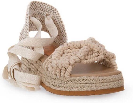 Frau Sandalen Fancy Macrame Natural
