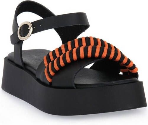 Frau Sandalen London Nero Tan