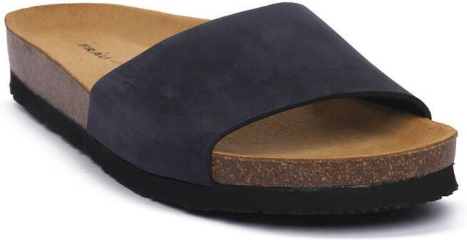 Frau Slippers NABUK BLU