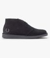 Fred Perry Enkellaarzen Hawley Suede Black - Zwart